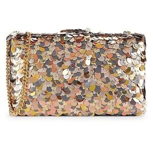 New Simitri Sequin Embellished Metallic Disco Convertible Clutch/Handbag NWT